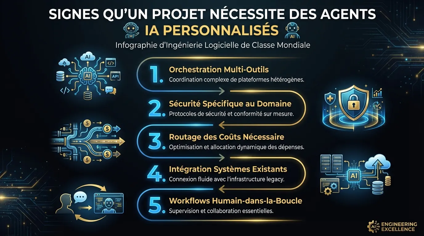 Les cinq scénarios qui indiquent que votre projet a besoin d’agents IA personnalisés plutôt que de frameworks standard