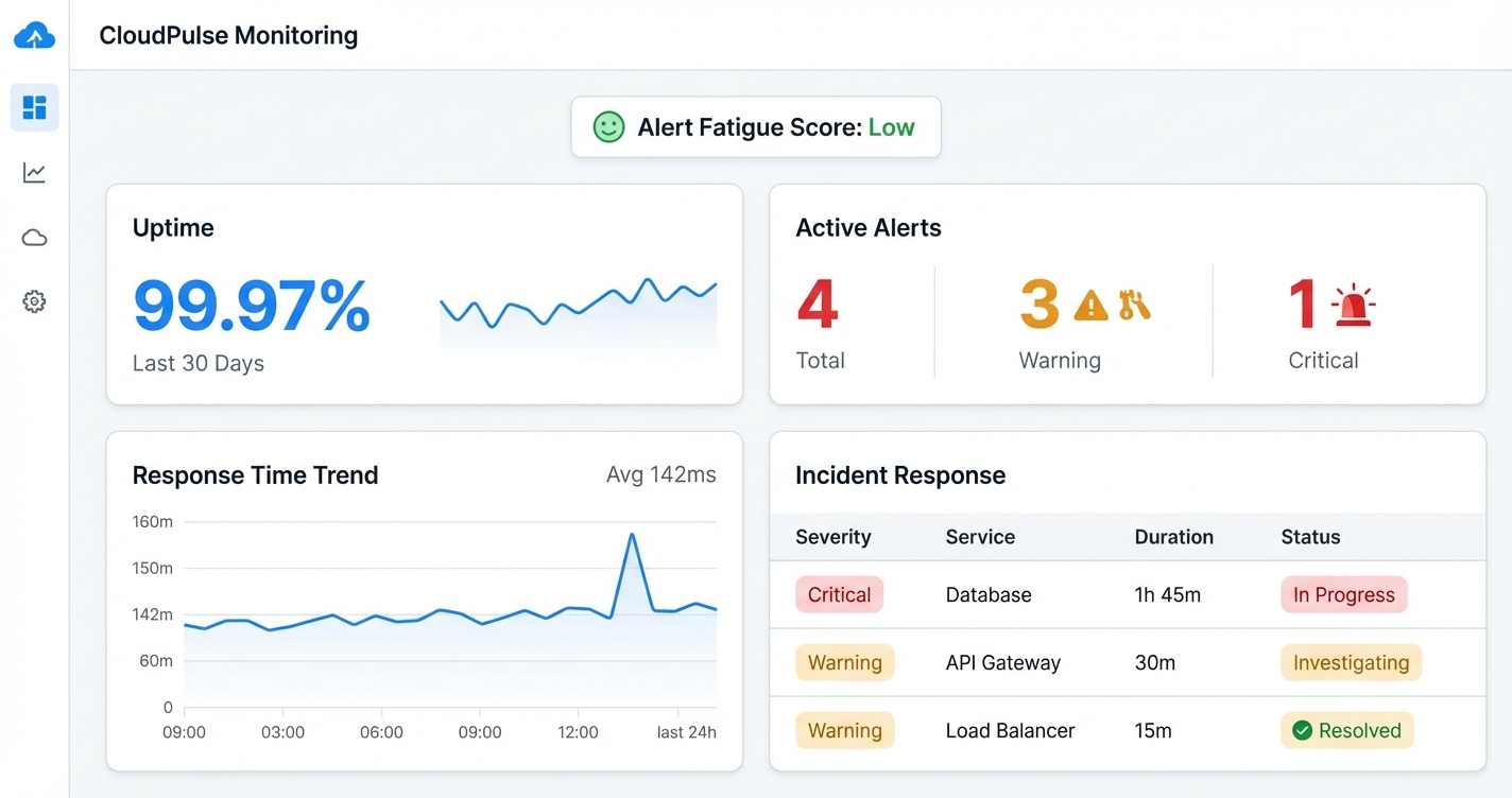 Cloud monitoring dashboard example